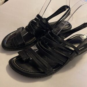 Donald J Pliner Gefen Sandals Made in Italy Women’s Size 6.5 Black leather shoes